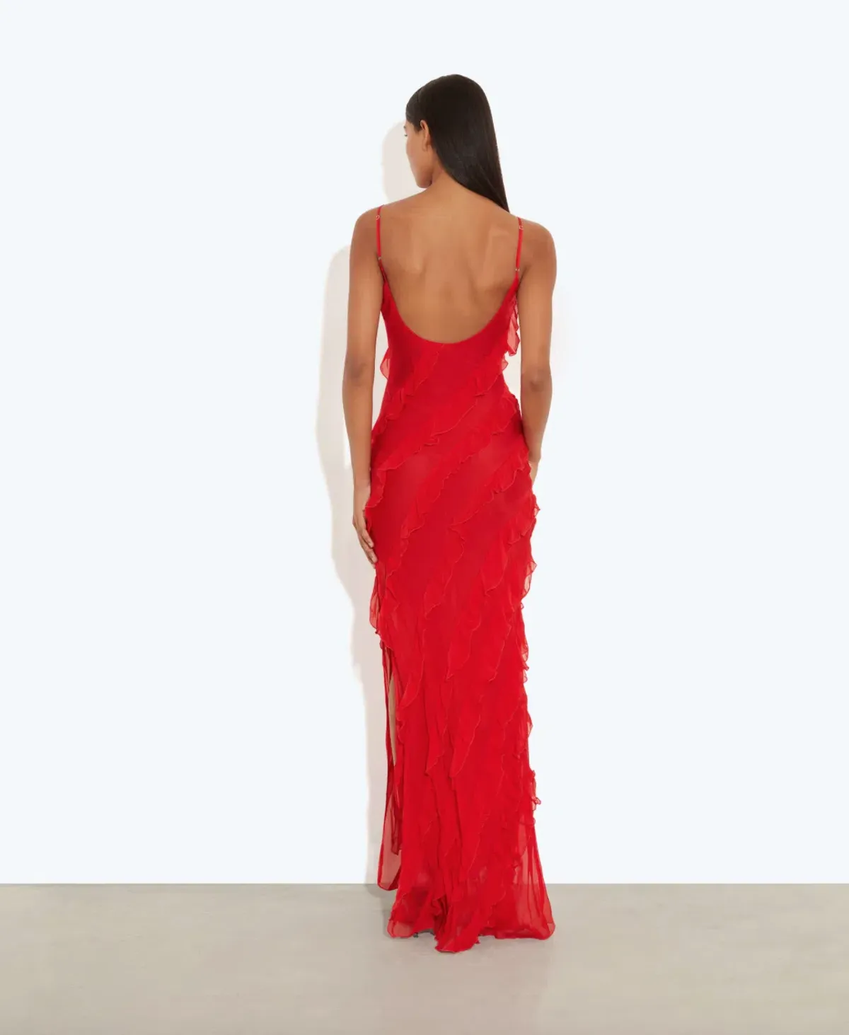 Rat & Boa Cecelia Ruffle Maxi Dress Red Size L /Au 12 - Image 2