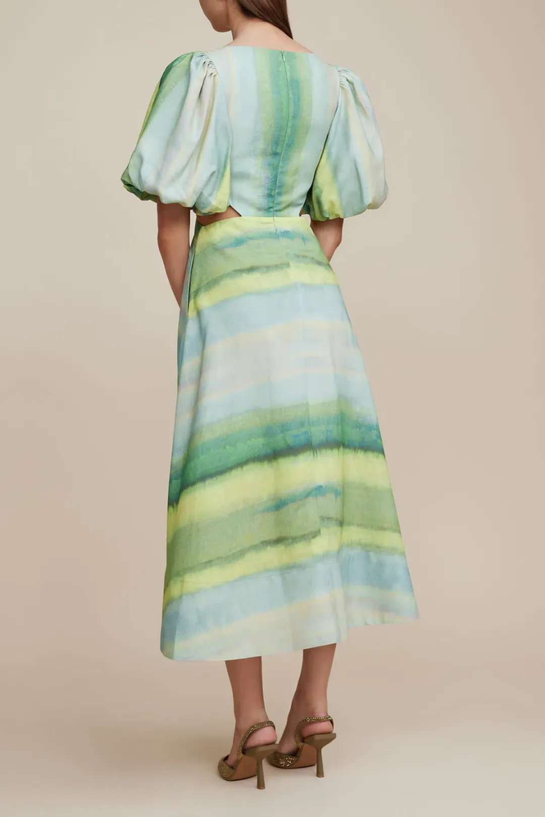 Acler Temple Dress Green Size 6 for rent on The Volte - main image