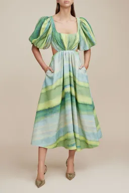 Acler Temple Dress Green Size 6 for rent on The Volte - image 1