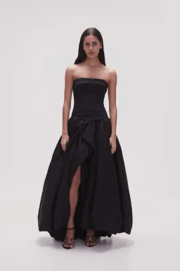 AJE Violette Bubble Hem Maxi Dress Black Size 6 for rent on The Volte - image 2