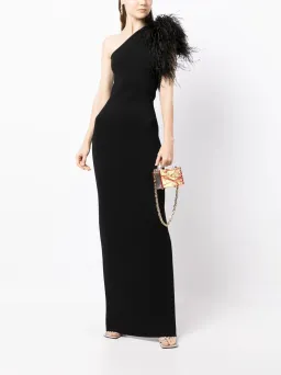 Rachel Gilbert Elcie Gown Black Size 8 for rent on The Volte - image 1