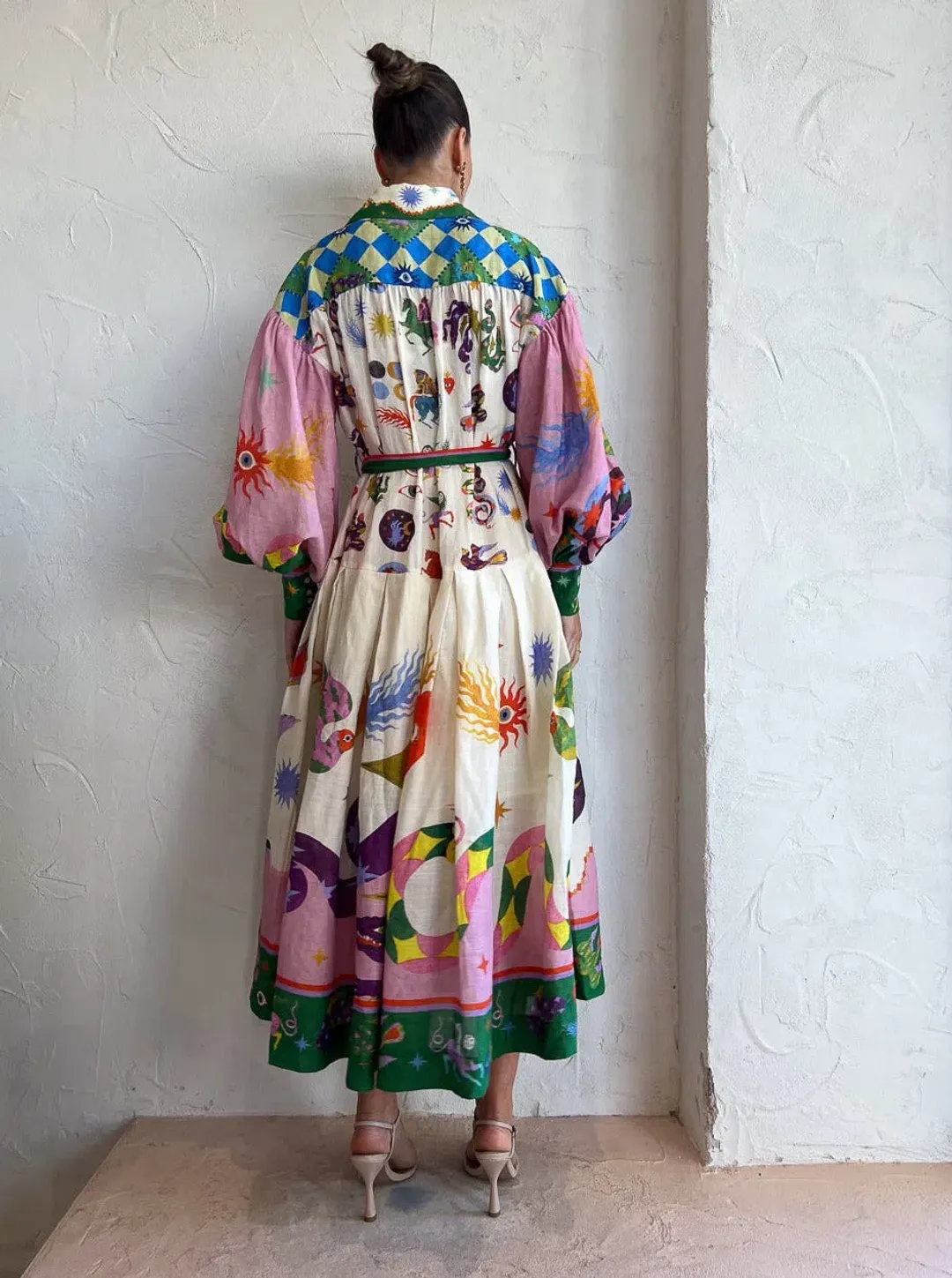 Alemais Seeker Shirtdress Multi Print Size 10 for rent on The Volte - main image