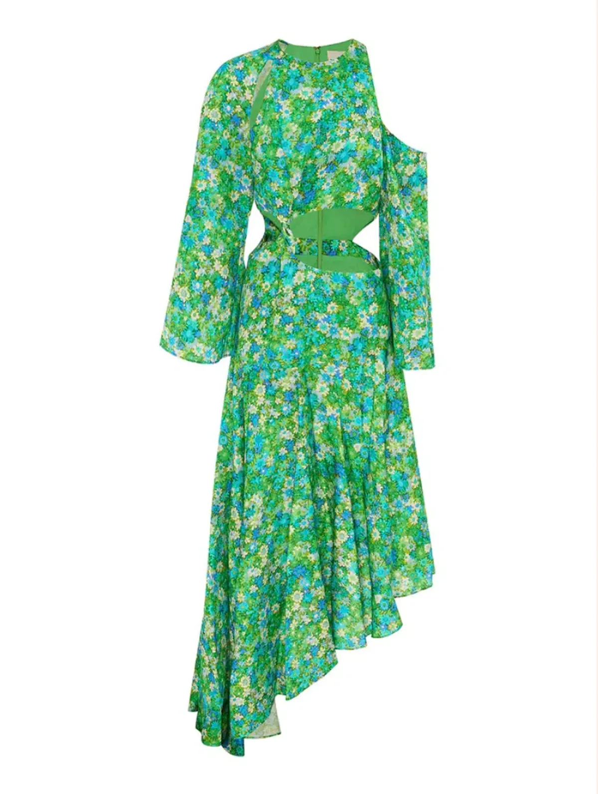 Alemais Cassandra Cut Out Midi Dress Turquoise Size 10 - Image 5