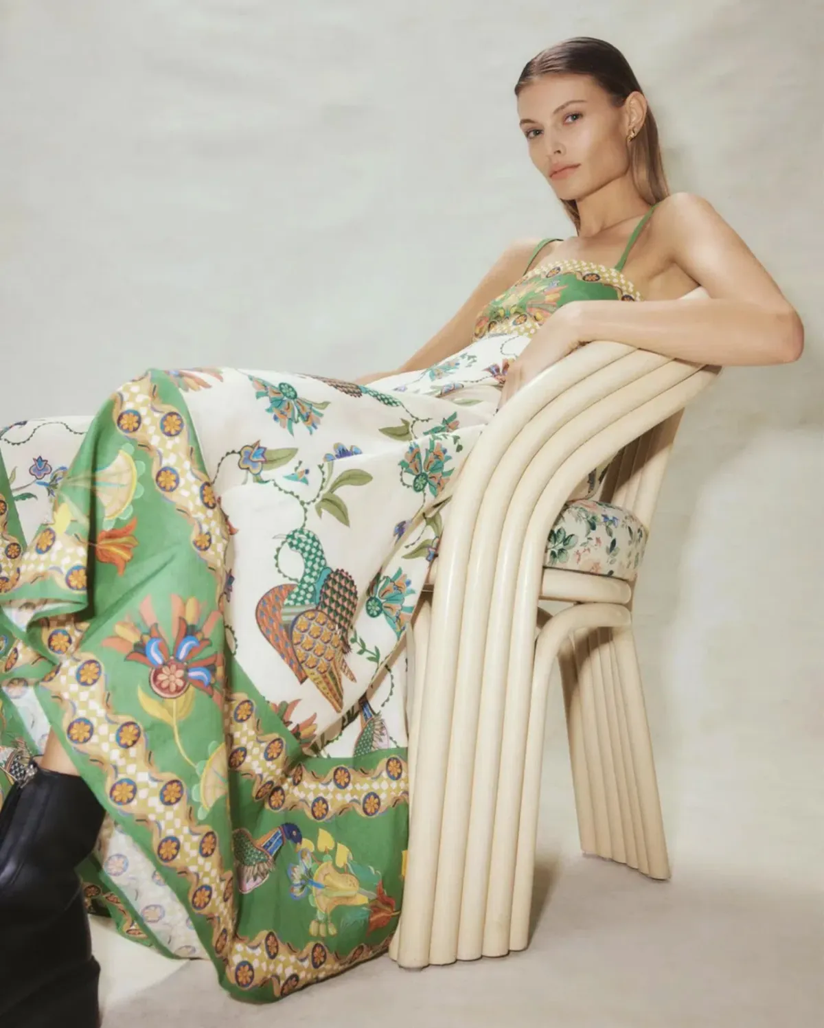 Alemais Birdie Sundress Midi Dress Multi Size 12 - Image 2