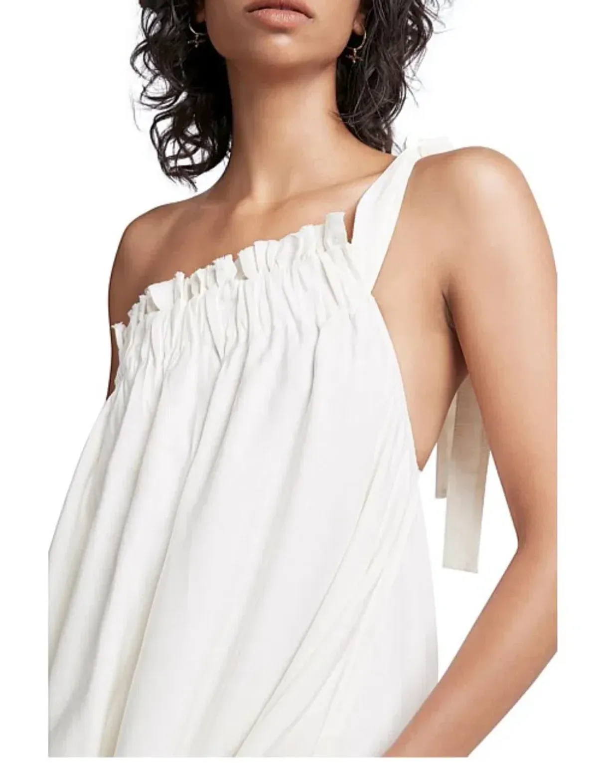 Aje Rarity One Shoulder Midi Dress White Size 10 - Image 2