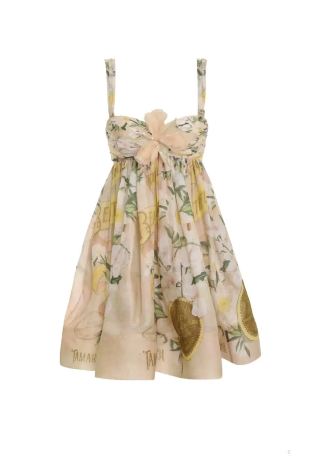 Zimmermann Coaster Strapless Ruched Mini Dress Floral Print Size 1/Au 10 for rent on The Volte - main image