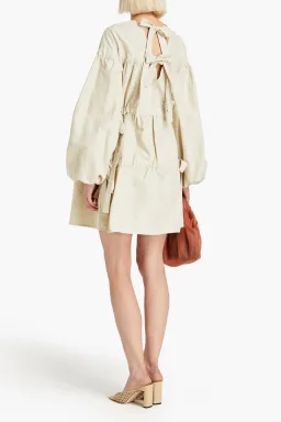 Rachel Gilbert Faille Mini Dress Ecru Size 8 for rent on The Volte - image 2