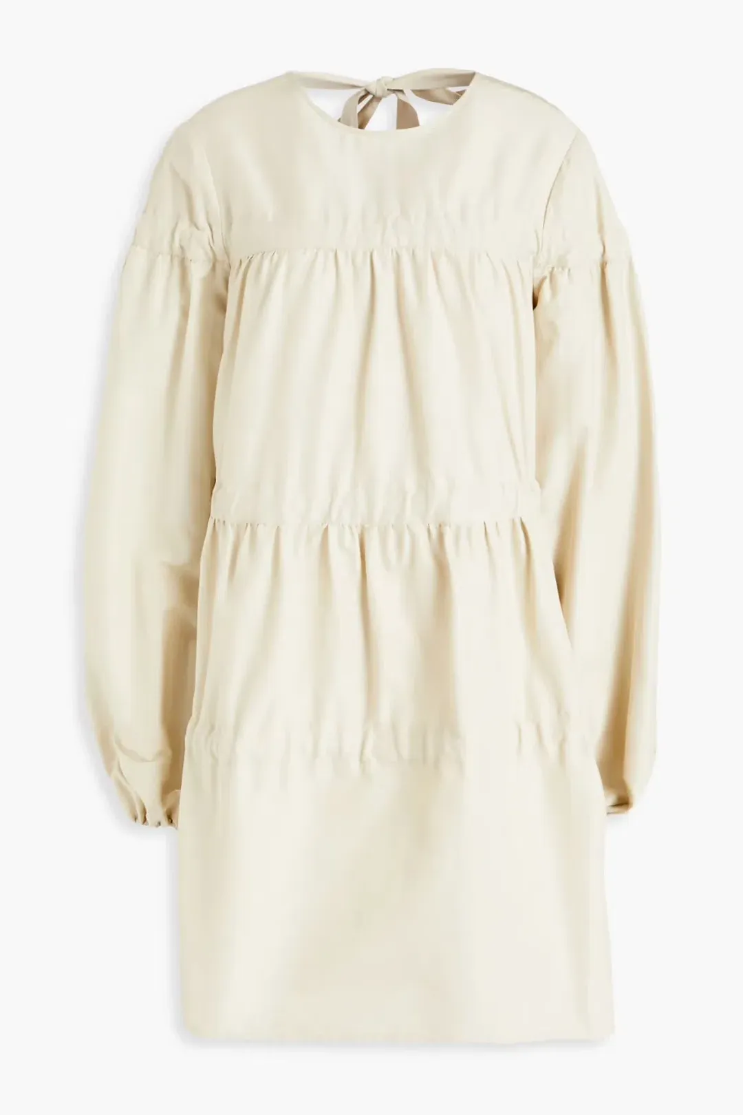 Rachel Gilbert Faille Mini Dress Ecru Size 8 for rent on The Volte - main image