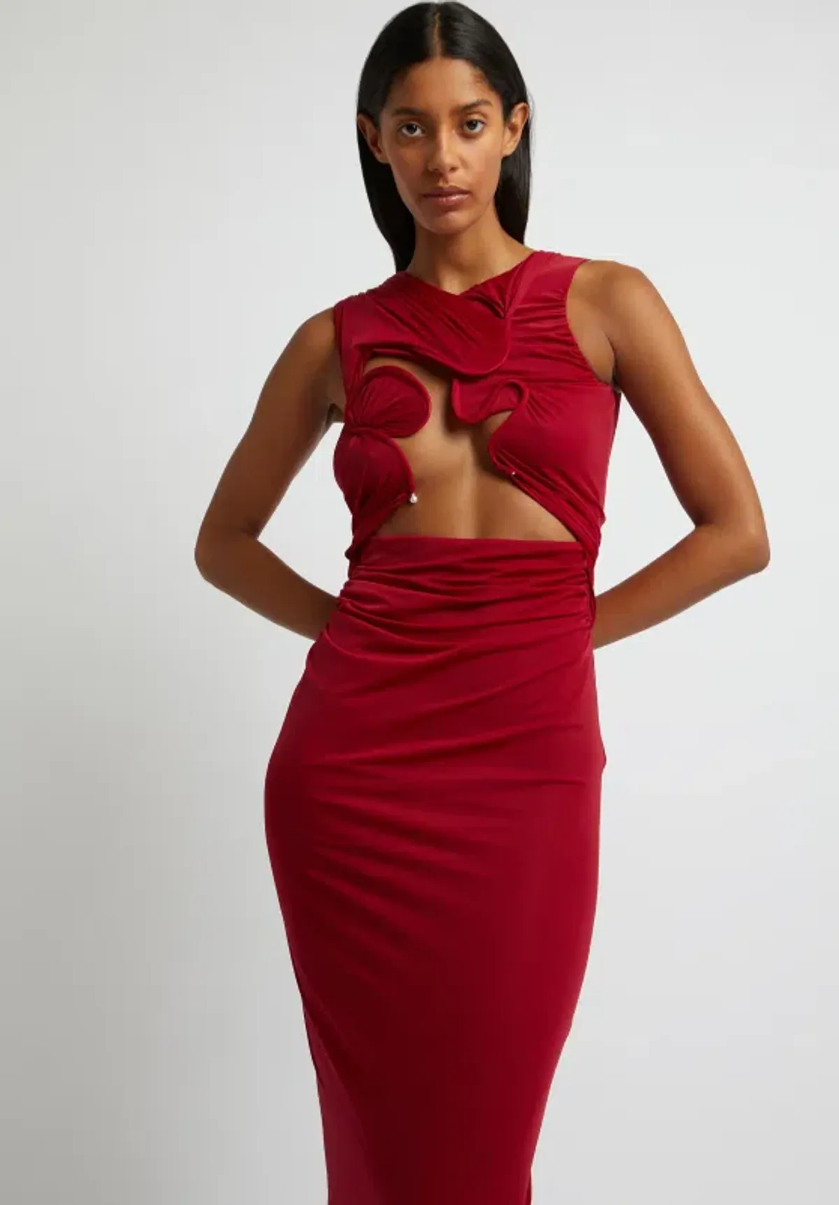 Christopher Esber Venus Tank Dress Cherry Size 10 - Image 2