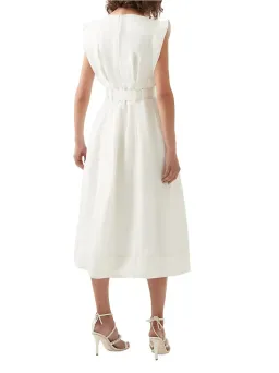 Aje Beacon Structured Midi Dress Cream Size 10 for rent on The Volte - image 2