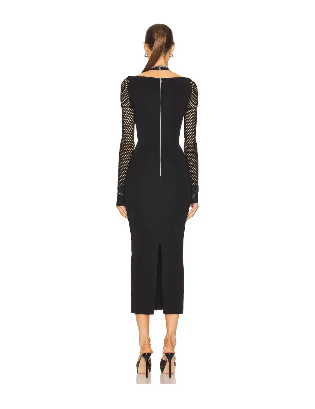 Dion Lee Column Corset Dress Black Size 8 for rent on The Volte - main image