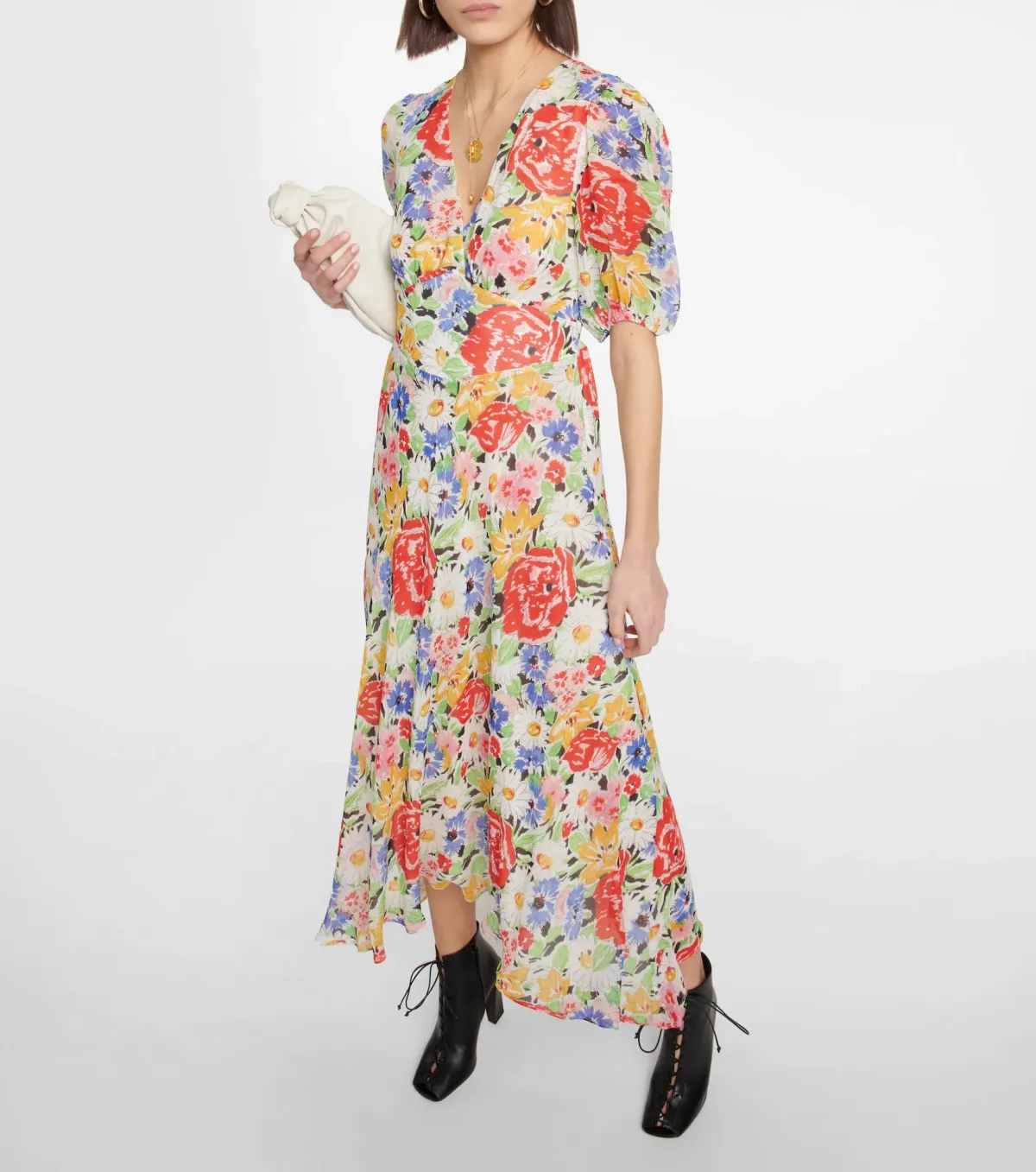 Rixo Corrine Midi Dress Floral Size AU 12 - Image 1
