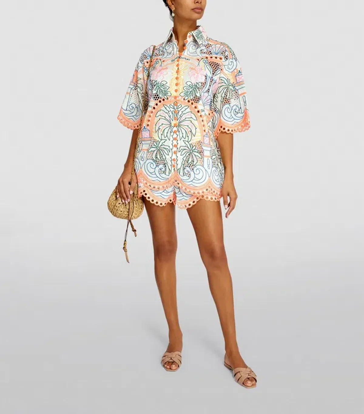 Zimmermann Ginger Tropical Shirt Multi Size 0P / AU 6 - Image 1