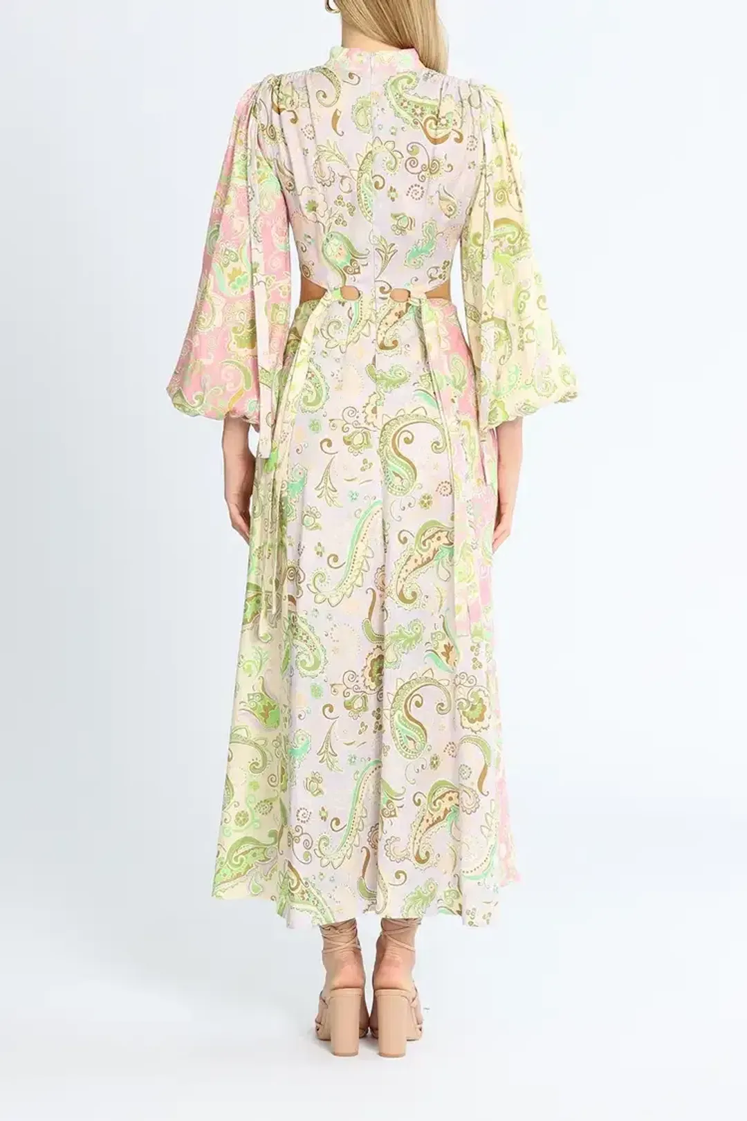 Alemais Marta Cutout Midi Dress Multi Print size 12 for rent on The Volte - main image