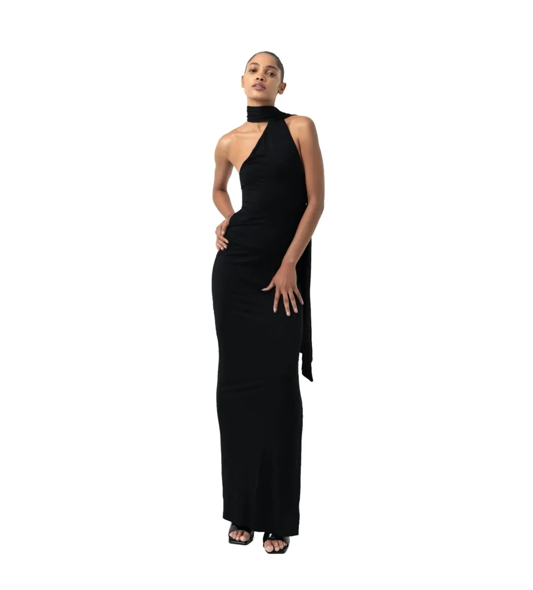 Khanums Kara Maxi Dress Black Size S/AU 8 for rent on The Volte - main image