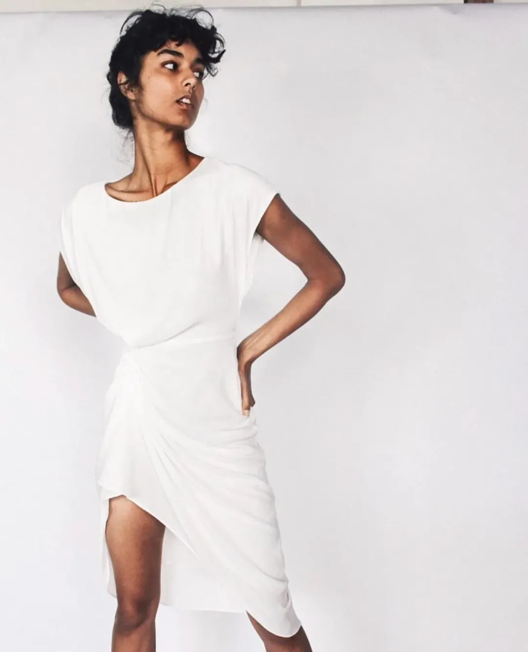 Misha Kendall Dress White Size 8 for rent on The Volte - main image