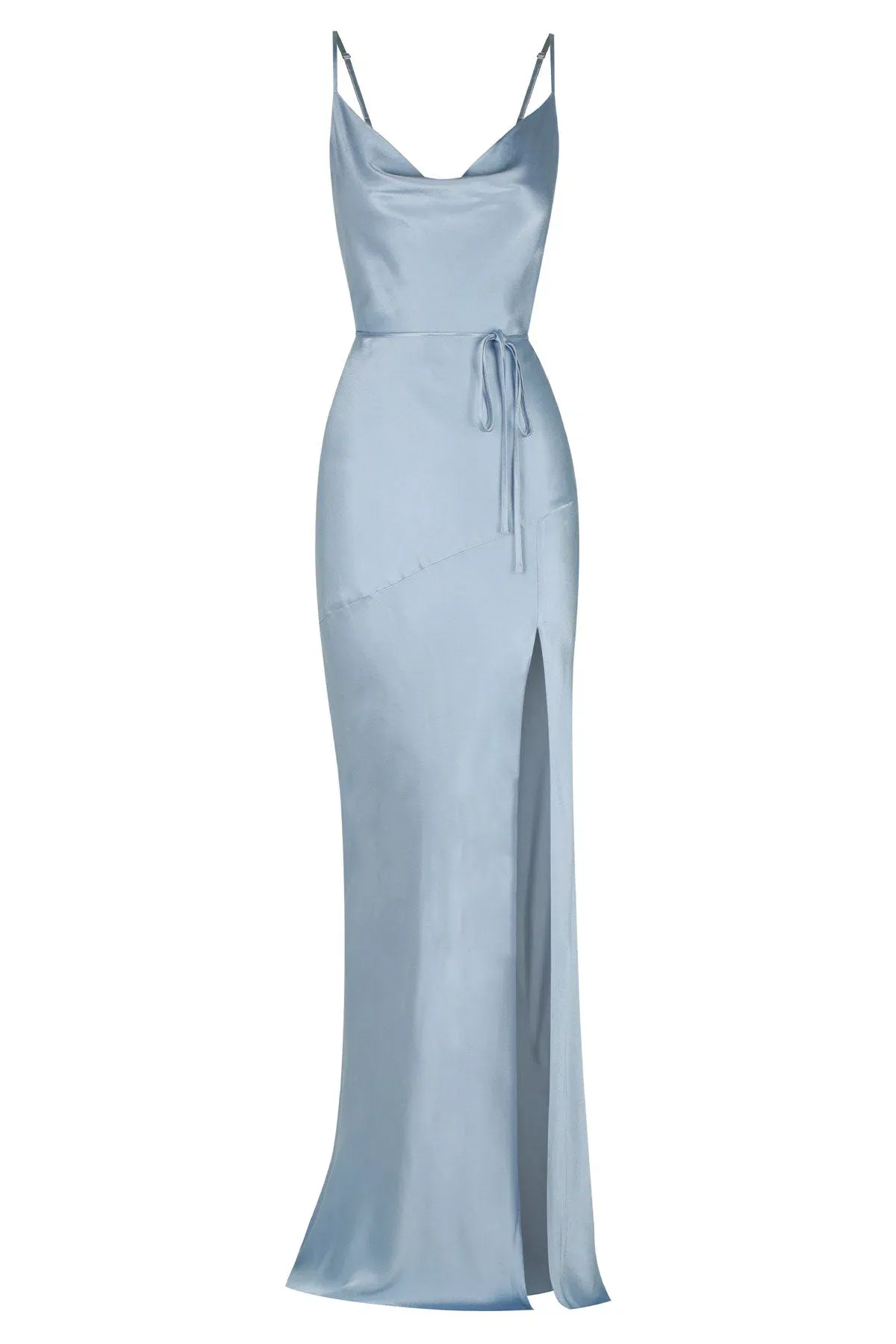 Shona Joy La Lune Bias Cowl Maxi in Powder Blue Size 6 - Image 5