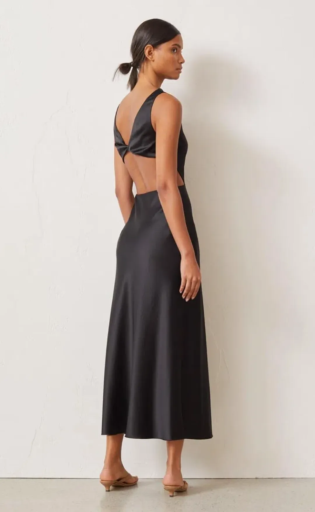 Bec & Bridge Seraphine Cut Out Midi Dress Black Size 8 for rent on The Volte - main image