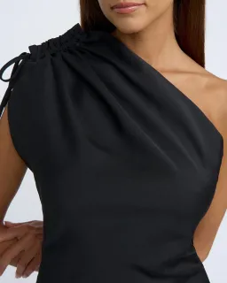 By Johnny One Shoulder Jasmine Dress Black Size 10 for rent on The Volte - image 2