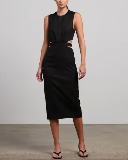 Pasduchas Piquant Midi Dress Black Size 10 for rent on The Volte - image 1