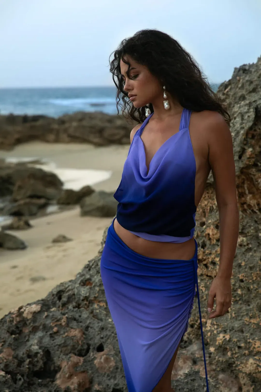 Rat & Boa Nova Top & Atlantis Skirt Set Blue Ombre Size S / AU 8 for rent on The Volte - main image