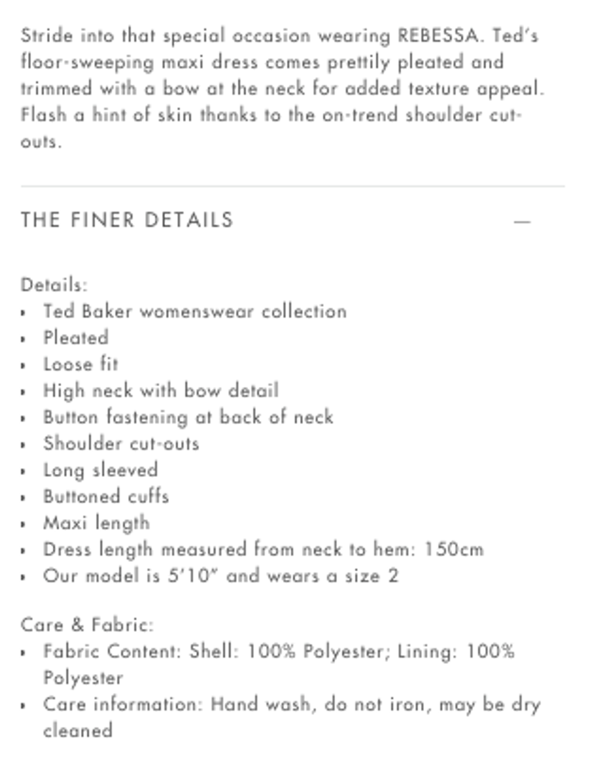 Ted Baker Rebessa Maxi Dress navy size 14 - Image 8