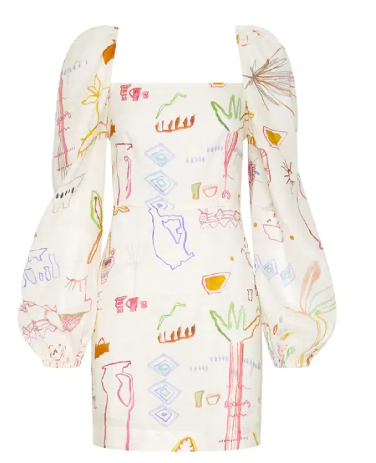 Kate Ford Willow Puff Mini Dress Print Size 10 - Image 4