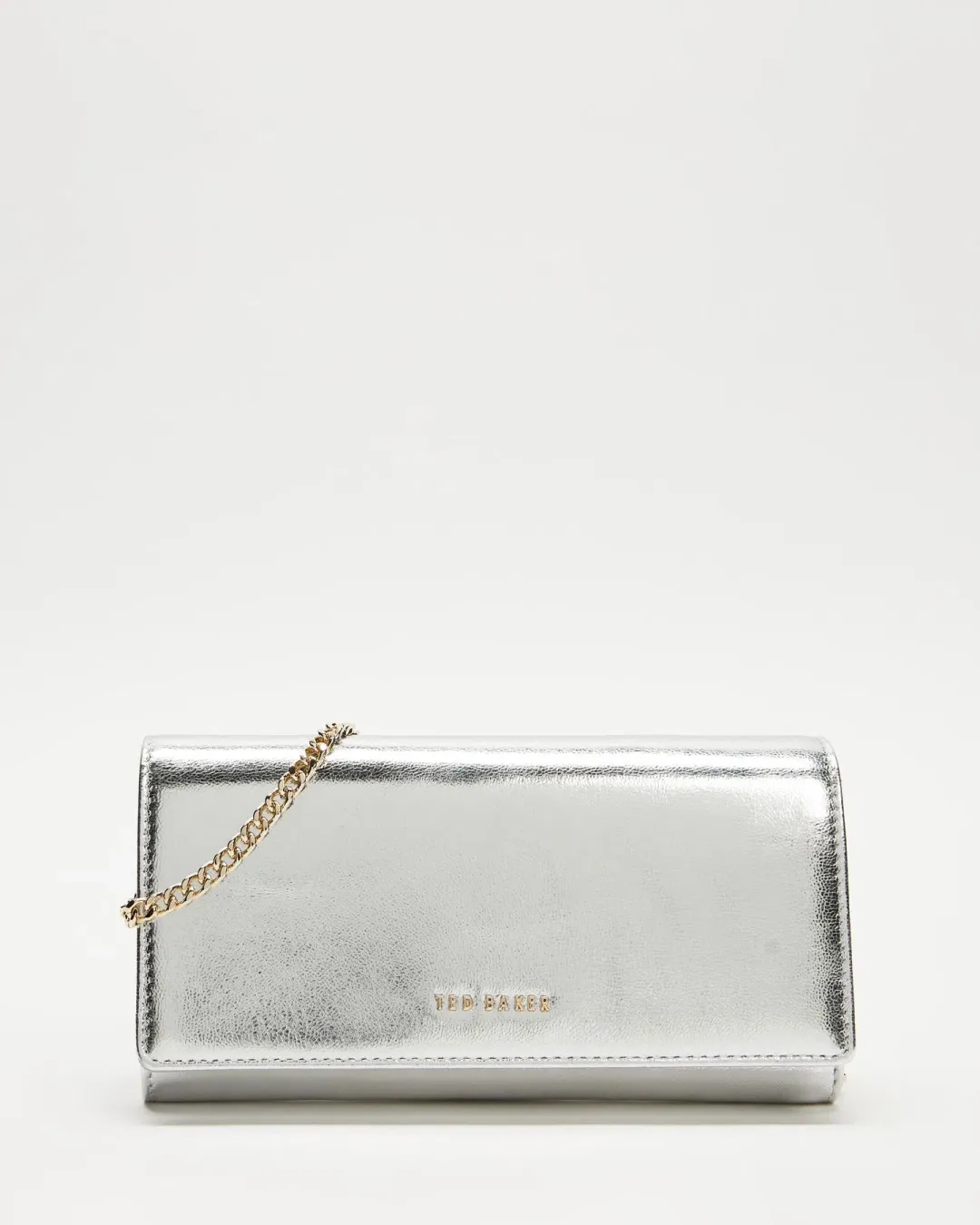 Ted Baker Liberta Metallic Purse on Chain Silver for rent on The Volte - main image
