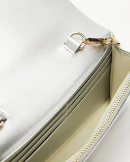 Ted Baker Liberta Metallic Purse on Chain Silver for rent on The Volte - image 3