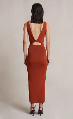 Bec & Bridge Sorbet Summer Midi Dress in Brick Size AU 6 for rent on The Volte - image 3