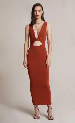 Bec & Bridge Sorbet Summer Midi Dress in Brick Size AU 6 for rent on The Volte - image 1