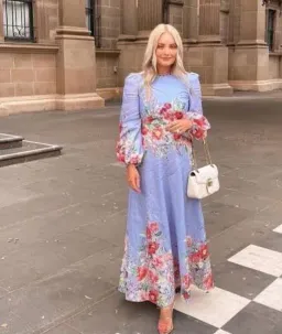 Zimmermann The Bellitude Floral Long Dress in Cornflower Floral Size 3 / AU 14 for rent on The Volte - image 5