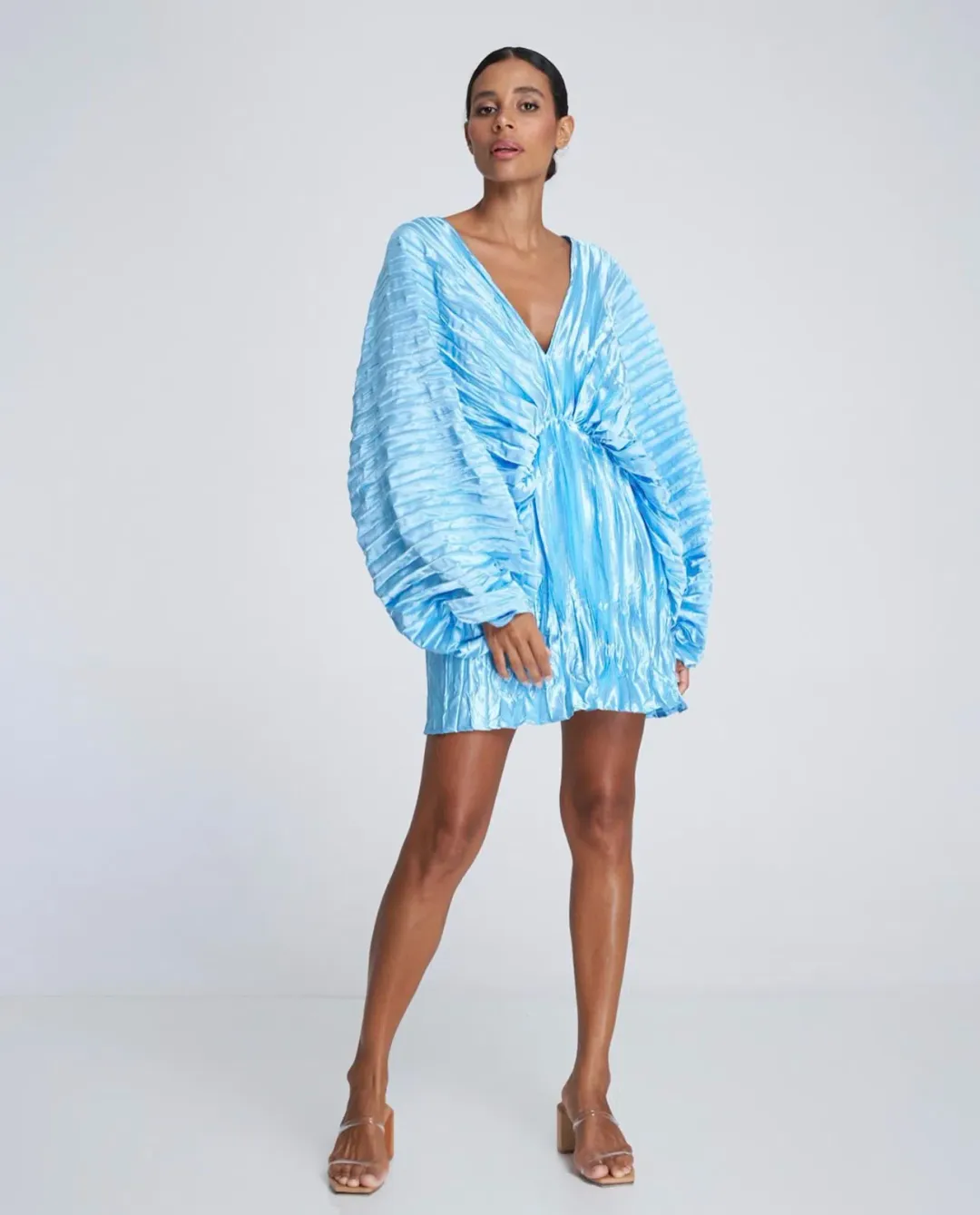 L’Idée Deluxe De Luxe Mini Dress Gown Sky Blue Size 10 for rent on The Volte - main image