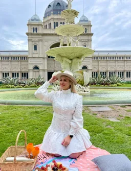 Leo & Lin The Transcendence Rose Lace Short Dress White Size 14 for rent on The Volte - image 1