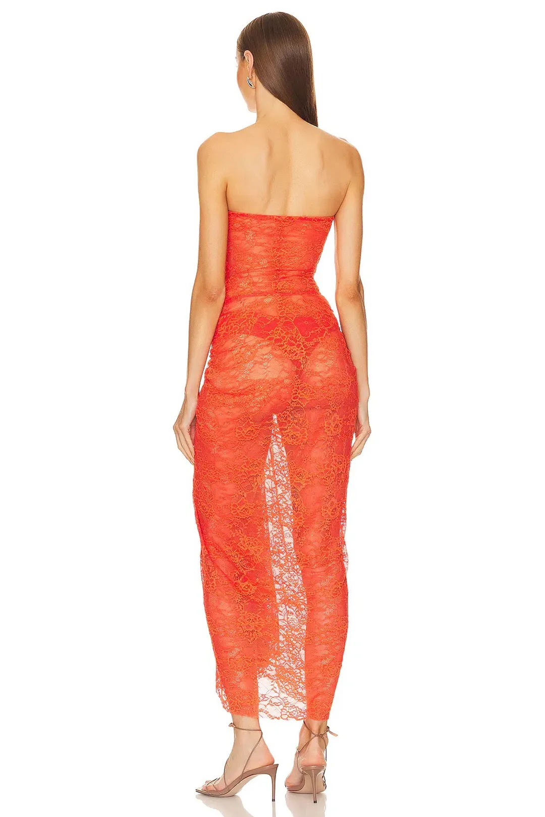 Natalie Rolt Naomi Dress Tangerine Size 8 for rent on The Volte - main image