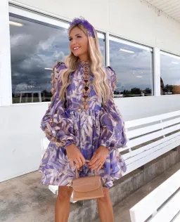 Zimmermann Botanica Butterfly Mini Dress Pandanus Size 1/AU 10 for rent on The Volte - image 1