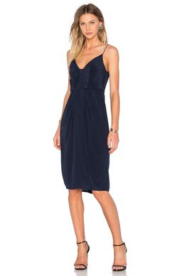 Zimmermann Silk Folded Dress French Navy Size 6 for rent on The Volte - image 1