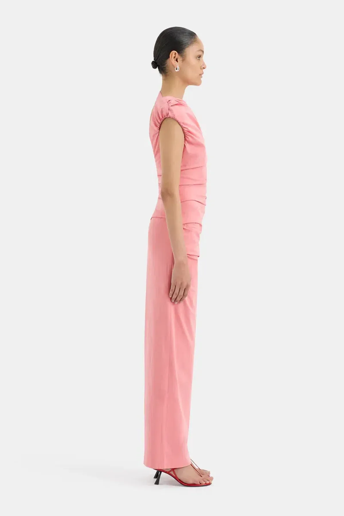 Sir the Label Giacomo Gathered Gown Pink Size 6 - Image 3