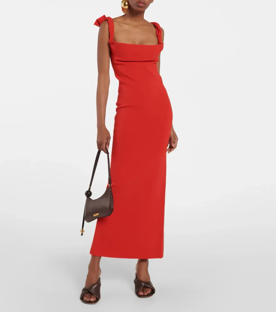 Jacquemus La Robe Maille Alca Dress Red Size FR32 / AU 4 for rent on The Volte - main image