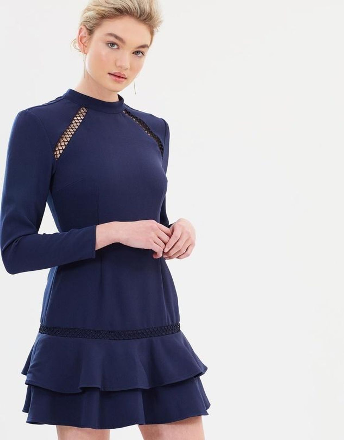 Keepsake the Label Wild Things Long Sleeve Dress Navy - Image 3