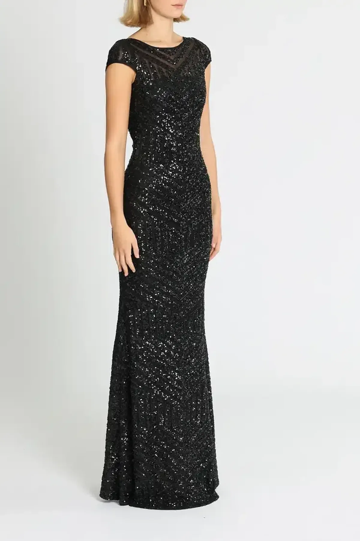 Langhem Ida Sequin Gown Black Size AU 16 - Image 2