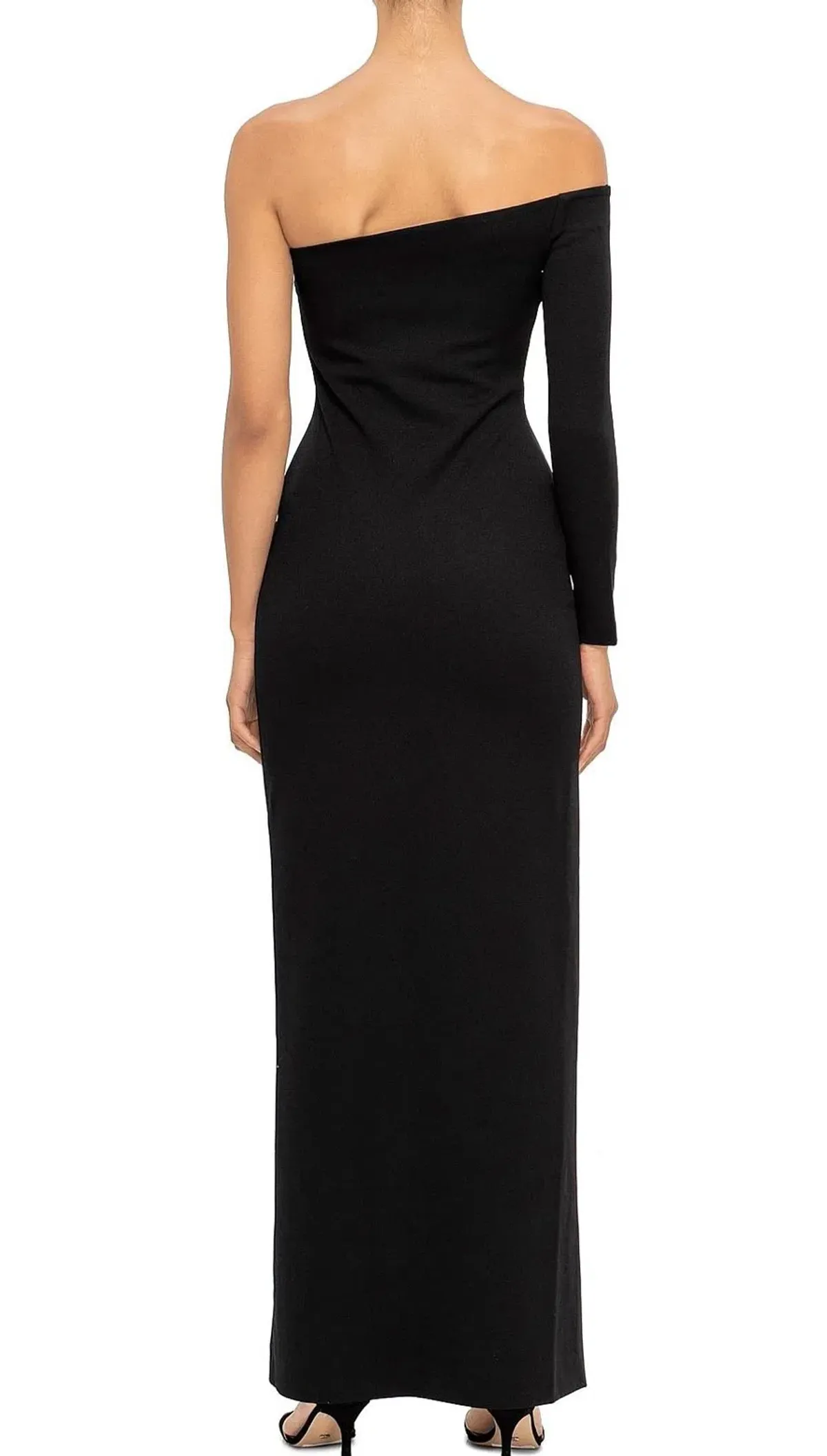 Solace London Palmer One Shoulder Maxi Dress in Black Size 12 - Image 3