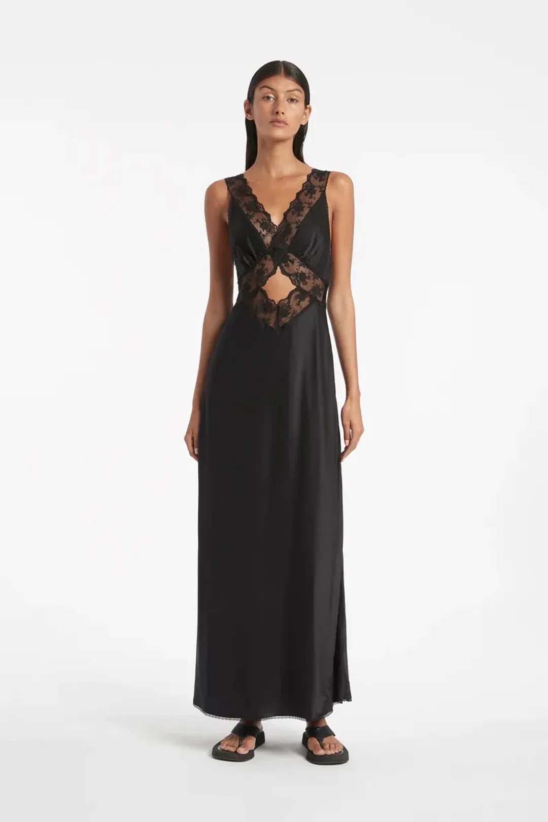 Sir the Label Aries Cut Out Gown Black Size 1 / AU 8 for rent on The Volte - main image