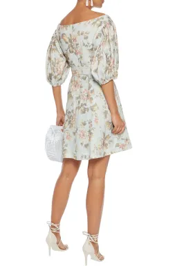 Zimmermann Fleeting Flip Mini Dress Mint Floral Size 0 / AU 8 for rent on The Volte - image 2