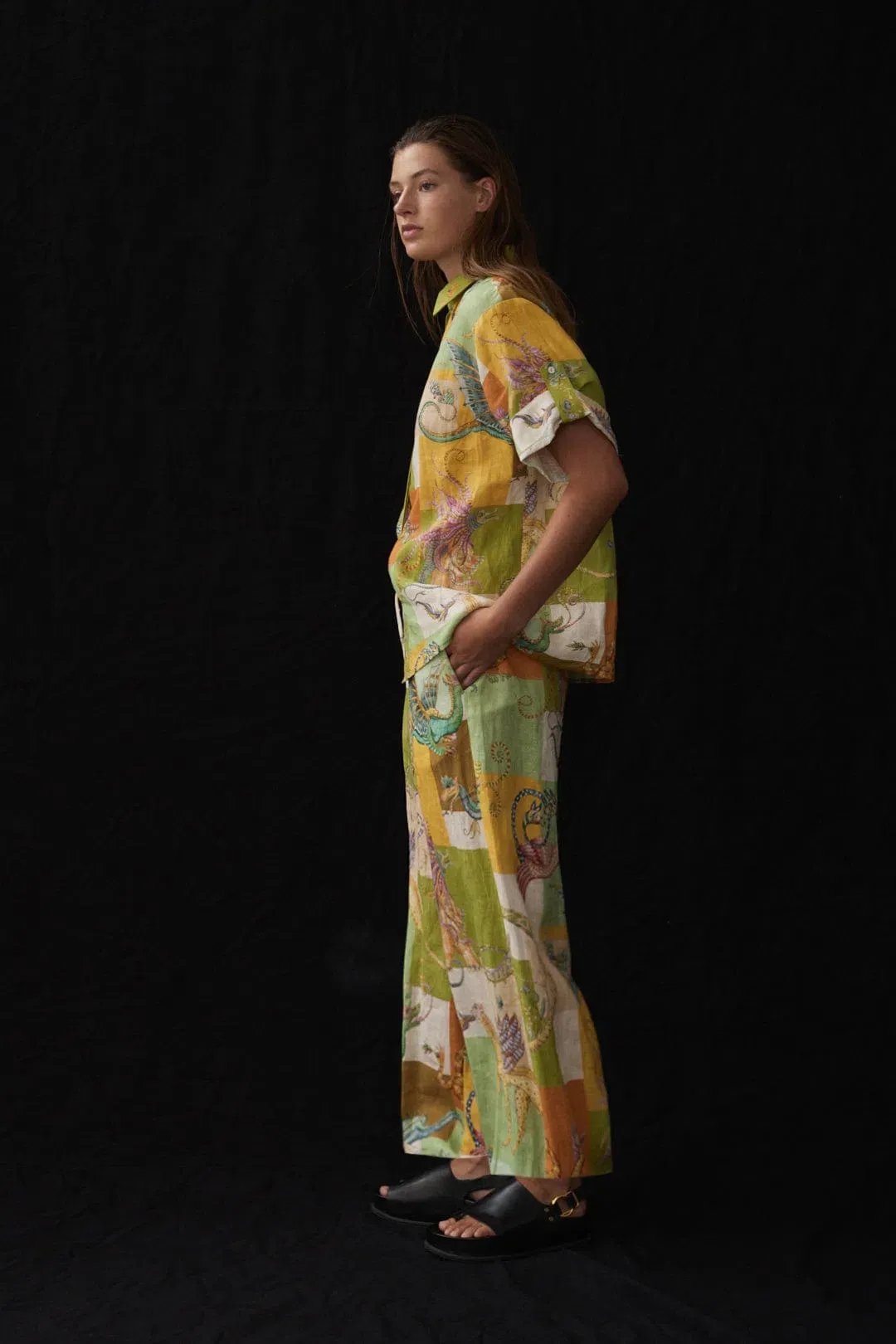 Alemais Jerome Cuffed Pant Multi Size AU 12 for rent on The Volte - main image