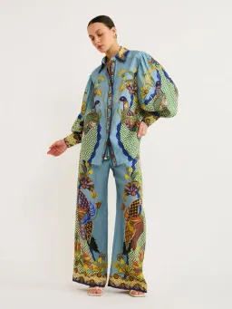 Alemais Gilly Shirt and Pant Set Misty Blue Size 12 for rent on The Volte - image 4