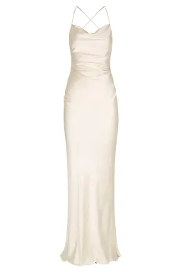 Shona Joy, La Lune Lace Back Maxi Dress in Cream Size 6 for rent on The Volte - image 5