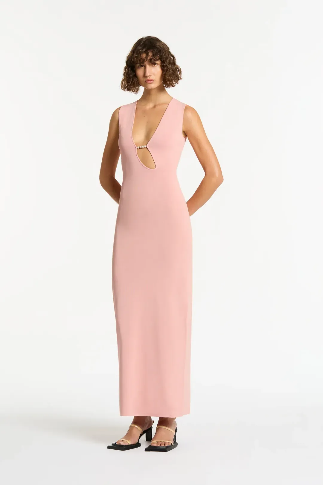 Sir The Label Kinetic Beaded Maxi Dress in Pink Size 2 / 10 AU for rent on The Volte - main image
