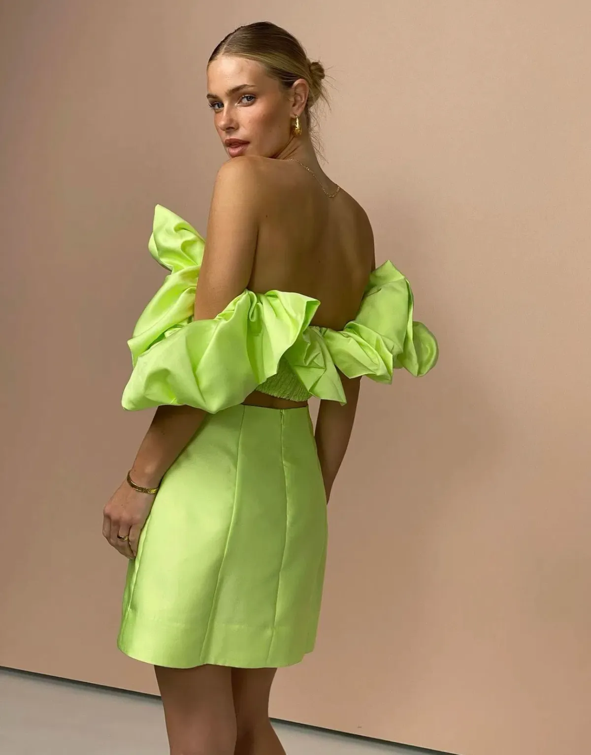 Alemais Suzi Off Shoulder Midi Dress Green Size 10 - Image 5