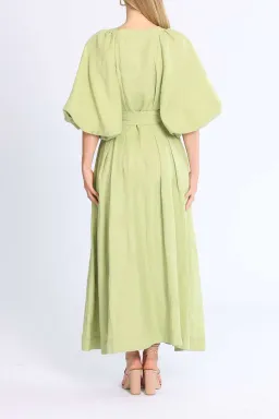 Aje Evermore Midi Dress Green Size 16 for rent on The Volte - image 2